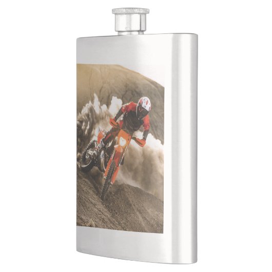 Motocross Rider Flachmann (Links)