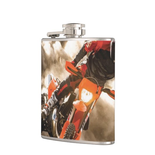 Motocross Rider Flachmann (Links)