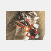 Motocross Rider Fleecedecke (Vorderseite (Horizontal))