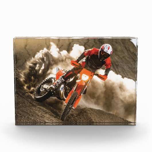 Motocross Rider Fotoblock (Vorderseite)
