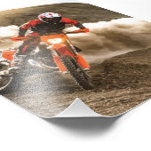 Motocross Rider Fotodruck (Ecke)