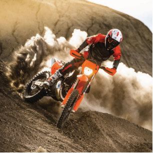 Motocross Rider Freistehende Fotoskulptur