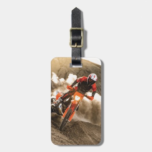 Motocross Rider Gepäckanhänger (Vorderseite vertikal)