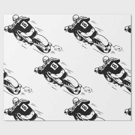Motocross Rider Geschenkpapier (Flach)