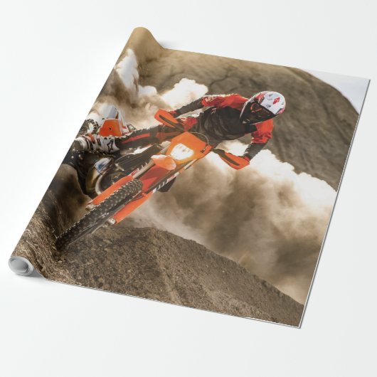 Motocross Rider Geschenkpapier (Ungerollt)