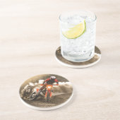 Motocross Rider Getränkeuntersetzer (Seite)