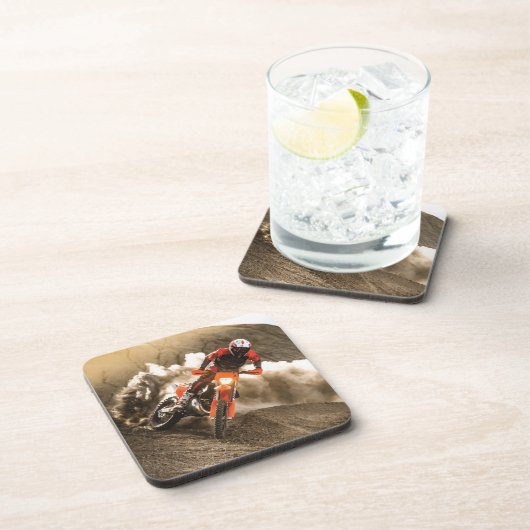 Motocross Rider Getränkeuntersetzer (Rechte Seite)