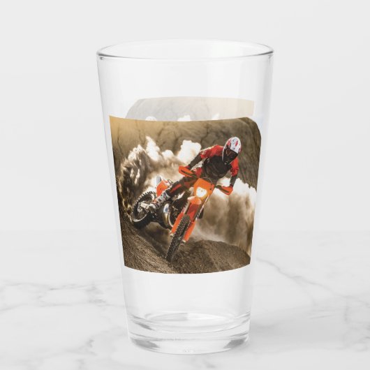 Motocross Rider Glas (Rückseite)