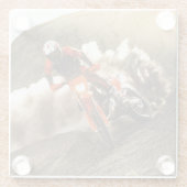 Motocross Rider Glasuntersetzer (Rückseite)