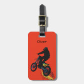 Motocross Rider Jump Gepäckanhänger (Vorderseite vertikal)