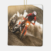 Motocross Rider Keramikornament (Links)
