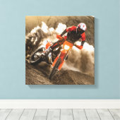 Motocross Rider Leinwanddruck (Insitu (Holzboden))