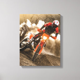 Motocross Rider Leinwanddruck