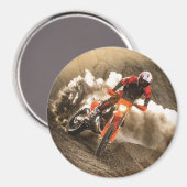 Motocross Rider Magnet (Vorderseite/Rückseite)