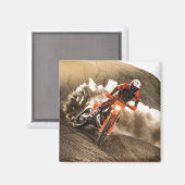 Motocross Rider Magnet (Vorderseite/Rückseite)