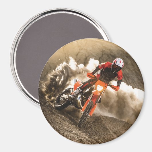 Motocross Rider Magnet (Vorderseite/Rückseite)