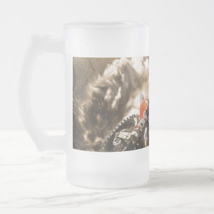 Motocross Rider Mattglas Bierglas