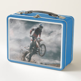 Motocross Rider Metall Brotdose