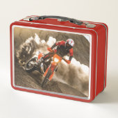 Motocross Rider Metall Brotdose (Rückseite)