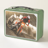 Motocross Rider Metall Brotdose (Rückseite)