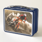 Motocross Rider Metall Brotdose (Rückseite)