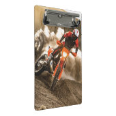Motocross Rider Mini Klemmbrett (Schrägansicht)