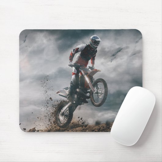 Motocross Rider Mousepad (Mit Mouse)