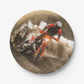 Motocross Rider Pappteller (Vorderseite)