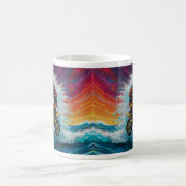 Motocross Rider Racing the Waves Kaffeetasse (Mittel)