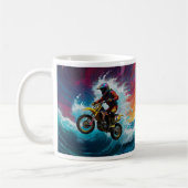 Motocross Rider Racing the Waves Kaffeetasse (Links)