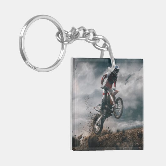 Motocross Rider Schlüsselanhänger (Vorderseite links)