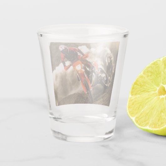 Motocross Rider Schnapsglas (Rückseite)
