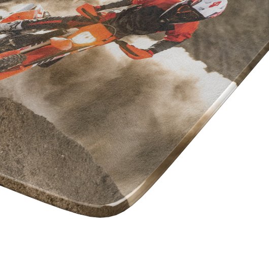 Motocross Rider Schneidebrett (Ecke)