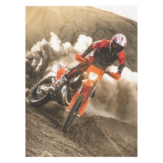 Motocross Rider Tischdecke (Vorderseite)