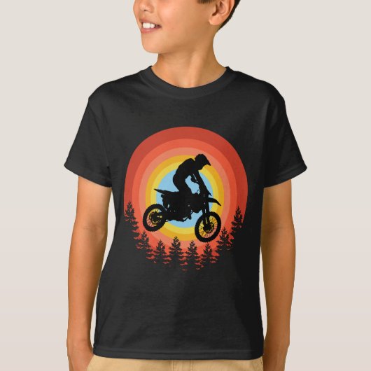 MOTOCROSS RIDER VINTAG SUNSET T - Shirt (Vorderseite)