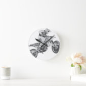 Motocross Runde Wanduhr (Zuhause)