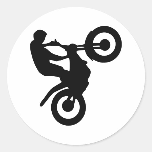 Motocross Runder Aufkleber (Vorderseite)