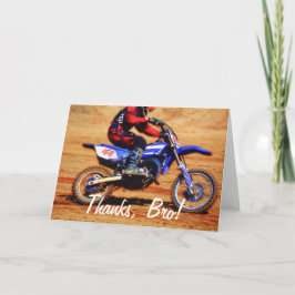 Motocross Schmutz-Fahrrad Meister-Rennläufer 4 Dankeskarte