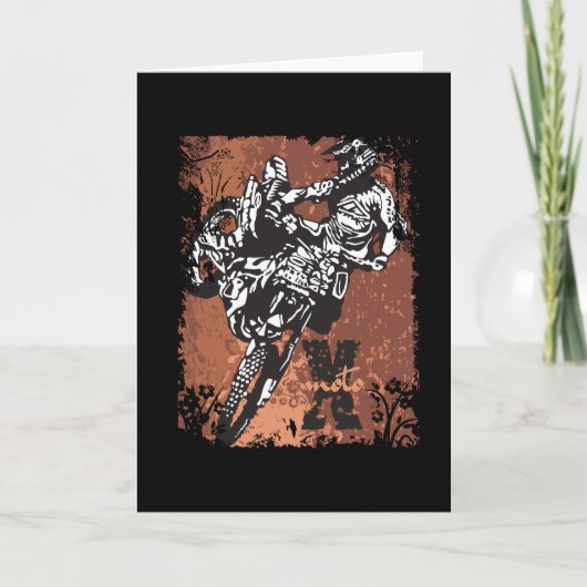 Motocross-Schmutz Karte (Vorderseite)