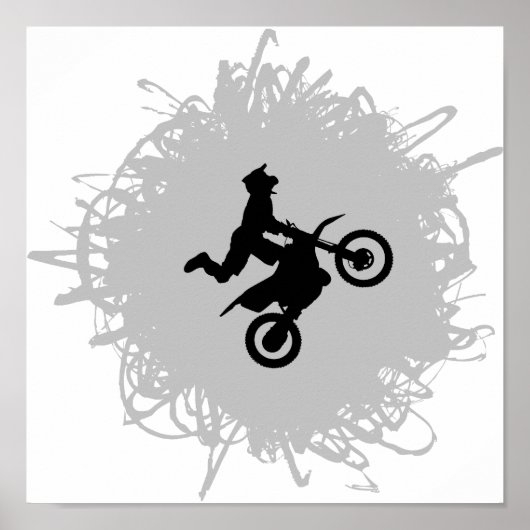 Motocross Scribble Style Poster (Vorne)