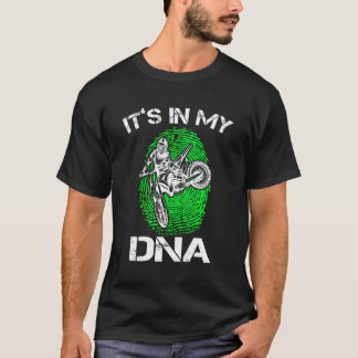 Motocross seine in meinem Dna Green Dirt Bike Gesc T-Shirt