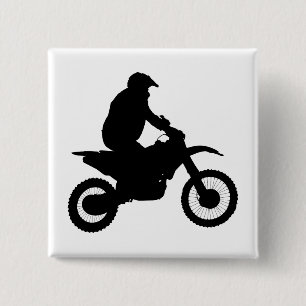 Motocross-Silhouette Button