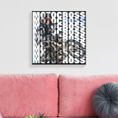 Motocross Sports Dirt Biker Foto Typografie Leinwanddruck (Insitu (Wohnzimmer))