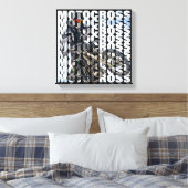 Motocross Sports Dirt Biker Foto Typografie Leinwanddruck (Insitu (Schlafzimmer))