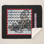 Motocross Sports Dirt Biker Personalisiert Sherpadecke (Vorderseite (Horizontal))