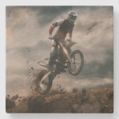 Motocross Steinuntersetzer (Vorderseite)