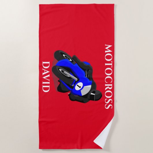 MOTOCROSS Strandtuch. Strandtuch (Vorderseite)