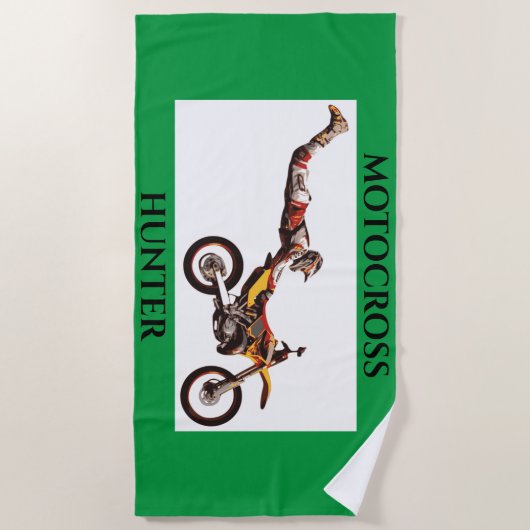 MOTOCROSS Strandtuch. Strandtuch (Vorderseite)