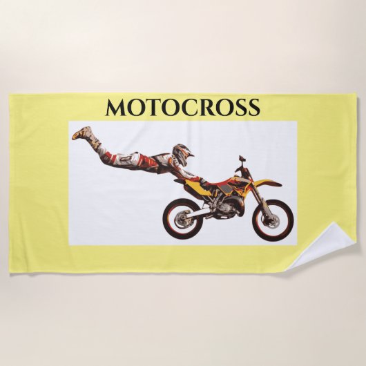 MOTOCROSS Strandtuch. Strandtuch (Vorderseite)