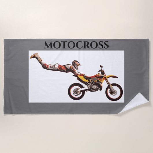 MOTOCROSS Strandtuch. Strandtuch (Vorderseite)